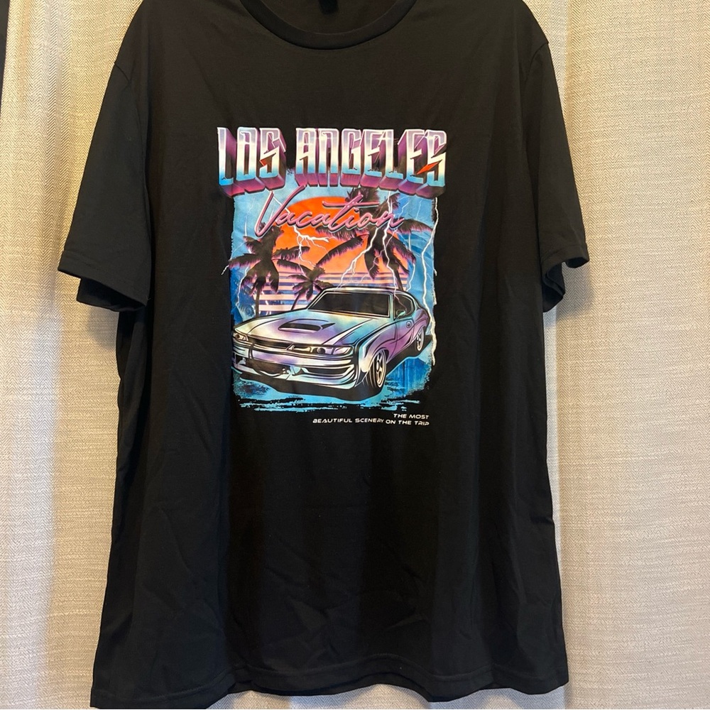 SHEIN Black Los Angeles Graphic Tee